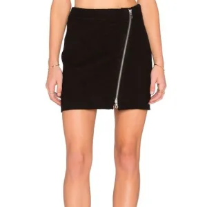 Joie Tyree Mini Skirt Caviar 100% Wool Sz S