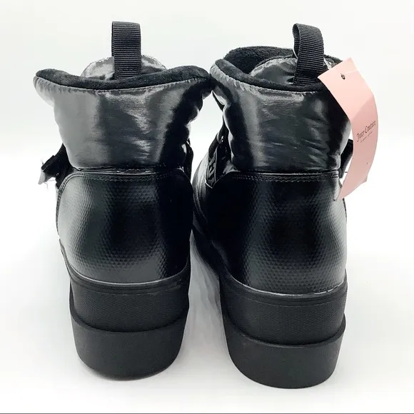 Juicy Couture NWT Black Puffer Platform Snow Boots, Size 11