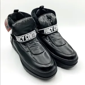 Juicy Couture NWT Black Puffer Platform Snow Boots, Size 11