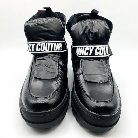 Juicy Couture NWT Black Puffer Platform Snow Boots, Size 11