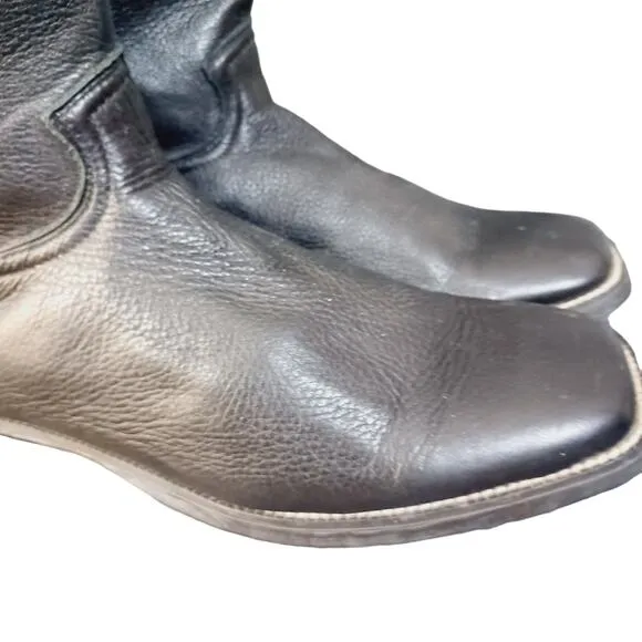 Justin Black Boots Square Toe11EE  3909