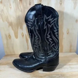 Justin Black Leather Boots Men’s Size 8.5 D