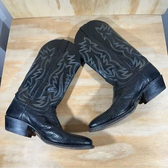 Justin Black Leather Boots Men’s Size 8.5 D