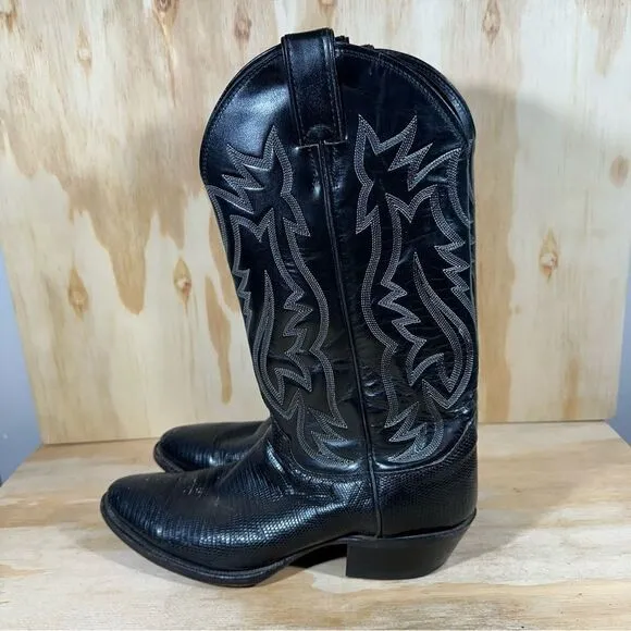 Justin Black Leather Boots Men’s Size 8.5 D