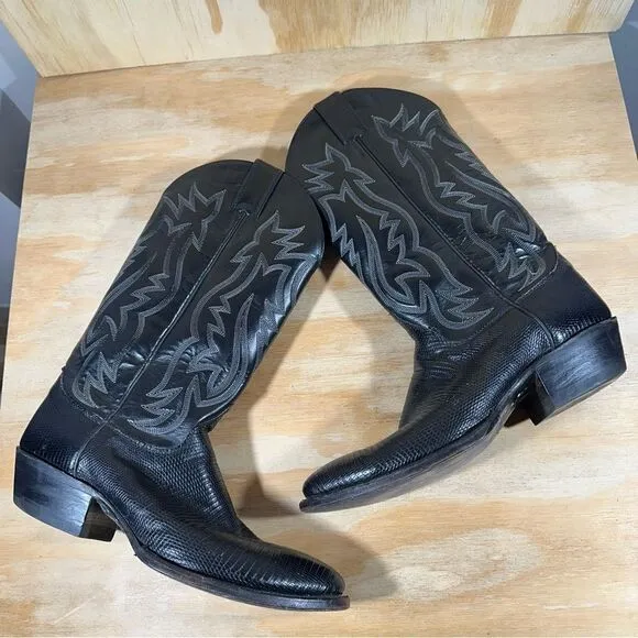 Justin Black Leather Boots Men’s Size 8.5 D