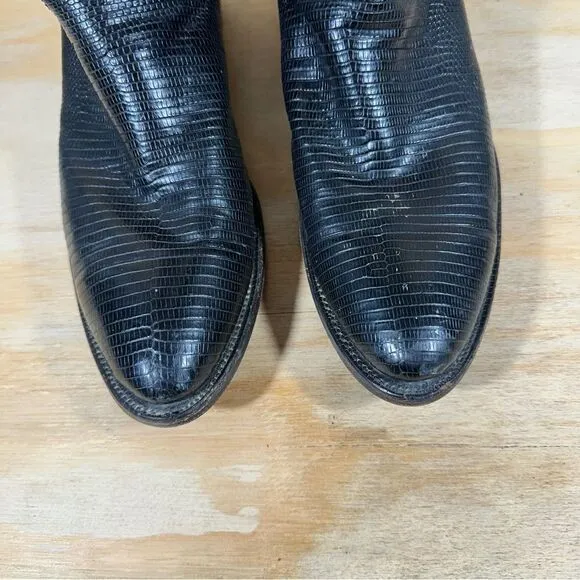 Justin Black Leather Boots Men’s Size 8.5 D