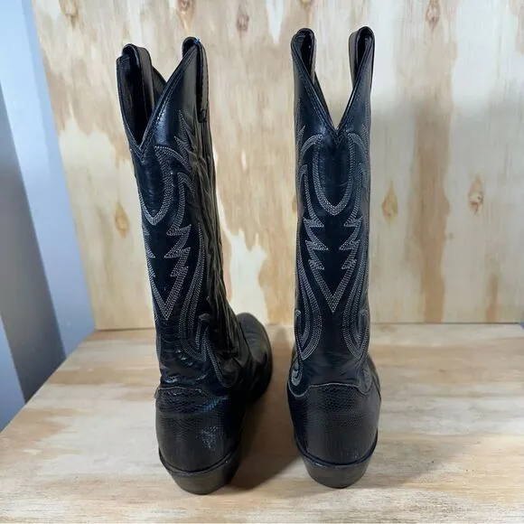 Justin Black Leather Boots Men’s Size 8.5 D