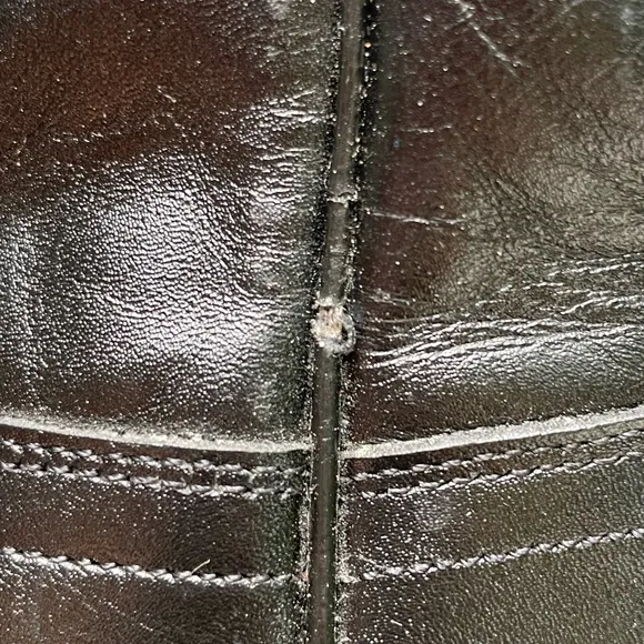 Justin Black Leather Cowboy Boots Size 9 D