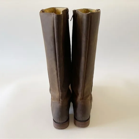 Justin Boots Bay Apache MSL501 Tall Zip Riding Equestrian Western Festival 8.5