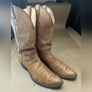 Justin Boots style 2530 men's 11.5B Tan distressed leather classic Western cowbo