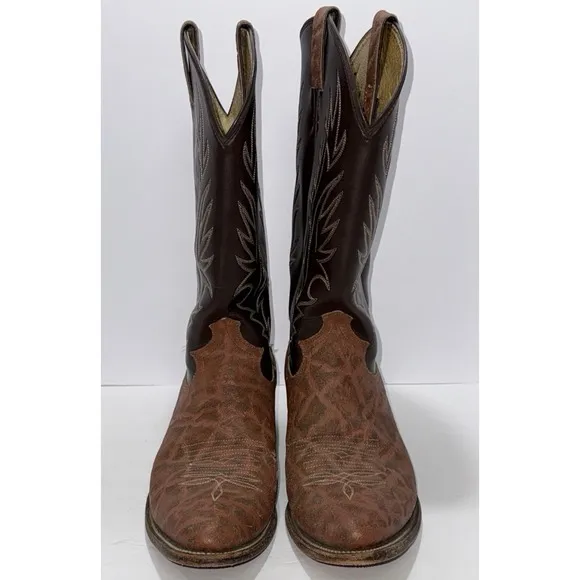 Justin Diamond Women Brown  10.5 Western Boots Equestrian Festival Cowboy Carter