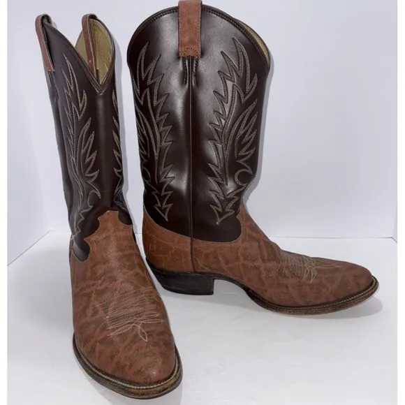 Justin Diamond Women Brown  10.5 Western Boots Equestrian Festival Cowboy Carter