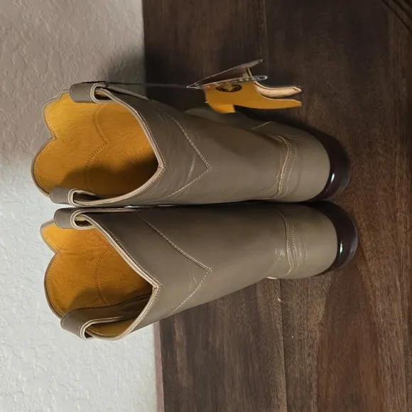 Justin L 3067 Beige-Gray Leather Cowboy Western Roper Boots