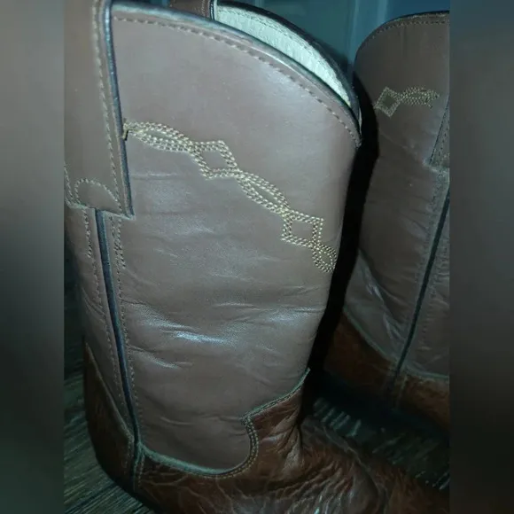 Justin men's size 5G cowboy boots leather western equestrian