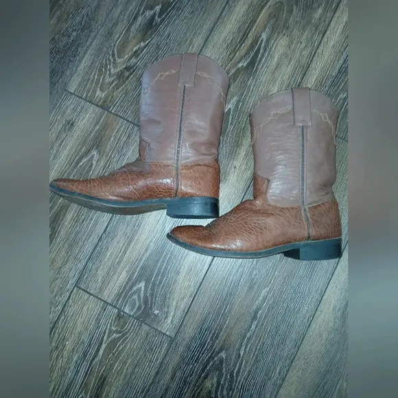Justin men's size 5G cowboy boots leather western equestrian