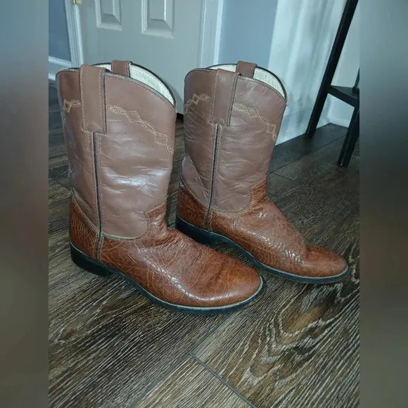Justin men's size 5G cowboy boots leather western equestrian