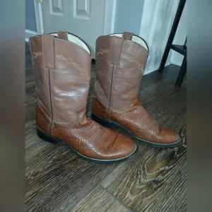 Justin men's size 5G cowboy boots leather western equestrian