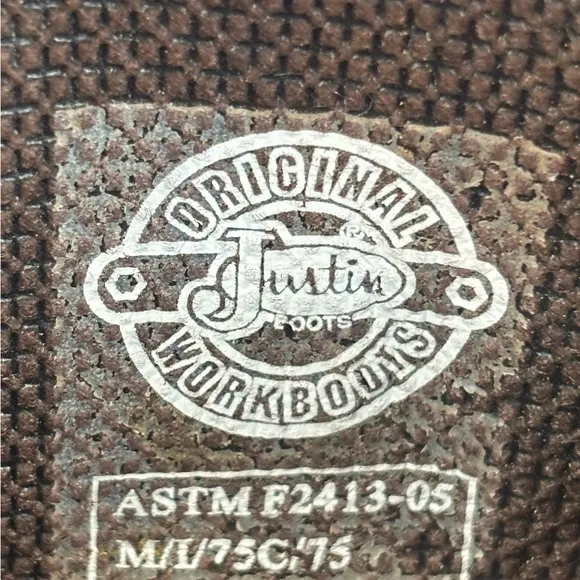 JUSTIN Superintendent 11 inch Steel Toe Boot Western Cowboy Leather Work 11D