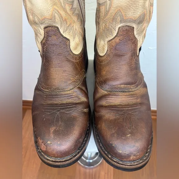 JUSTIN Superintendent 11 inch Steel Toe Boot Western Cowboy Leather Work 11D