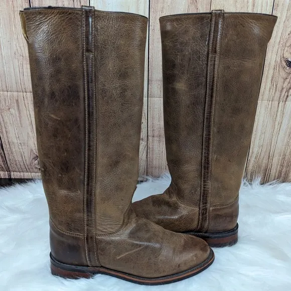 Justin women’s riding equestrian style boots size 6 1/2 B knee high leather