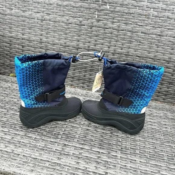 Kamik Frostsquad Boy’s Waterproof Winter Boots Size 2 Navy Blue