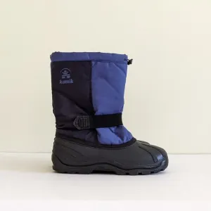 Kamik Snow Boots Sz 7 Big Kids/Womens Blue Navy Black Winter