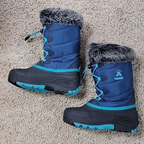 KAMIK SNOWANGEL SNOW BOOTS, SIZE 3 - LIKE NEW!