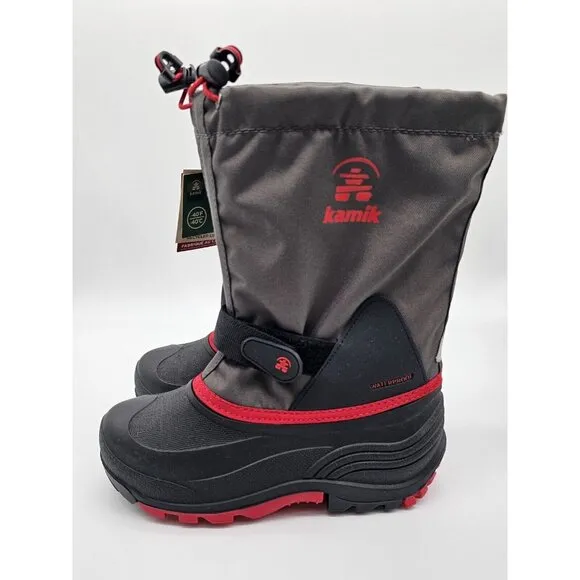Kamik Women's Boots Size 4 Gray &amp; Black Waterproof Felt Lined Winter Boots