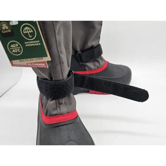 Kamik Women's Boots Size 4 Gray &amp; Black Waterproof Felt Lined Winter Boots