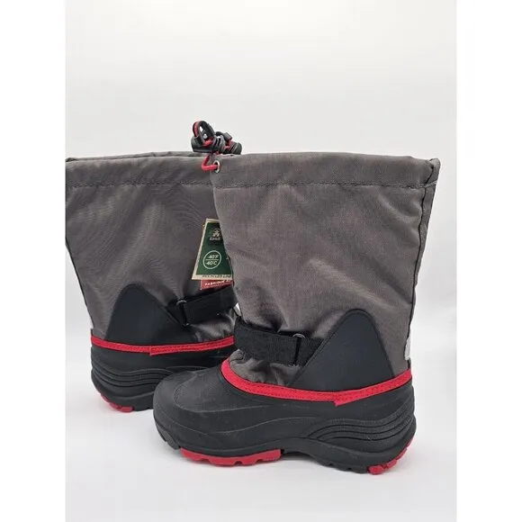 Kamik Women's Boots Size 4 Gray &amp; Black Waterproof Felt Lined Winter Boots