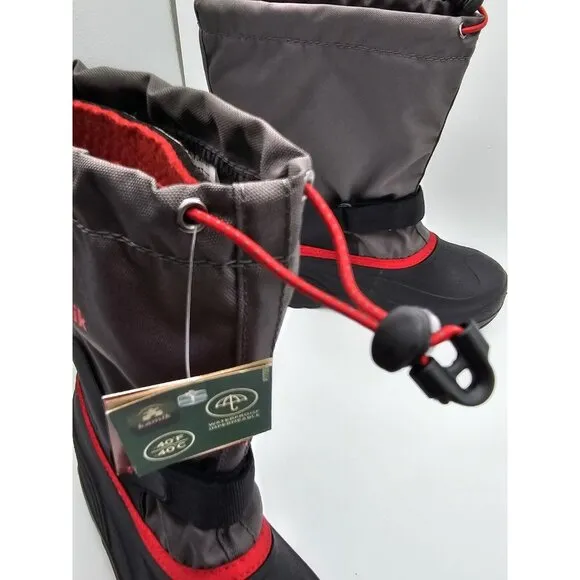 Kamik Women's Boots Size 4 Gray &amp; Black Waterproof Felt Lined Winter Boots