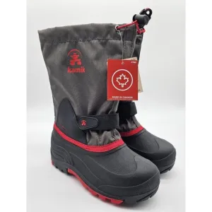 Kamik Women's Boots Size 4 Gray &amp; Black Waterproof Felt Lined Winter Boots