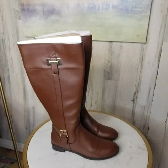 Karen Scott Deliee2 Riding Boots Cognac Brown
