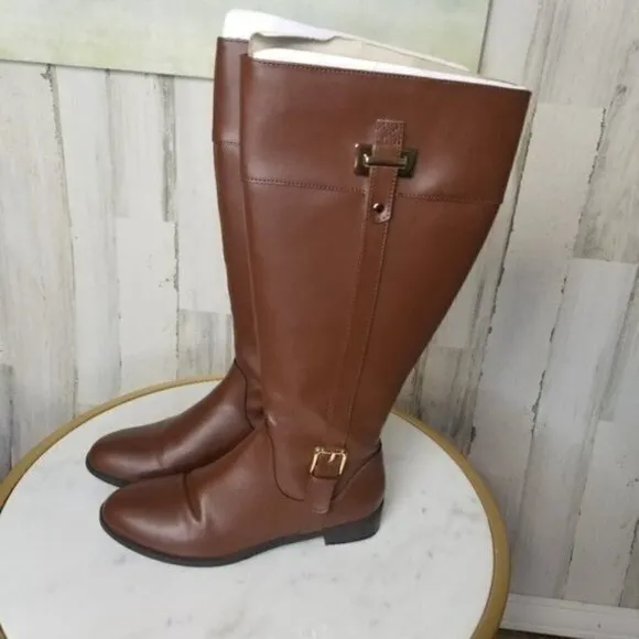 Karen Scott Deliee2 Riding Boots Cognac Brown