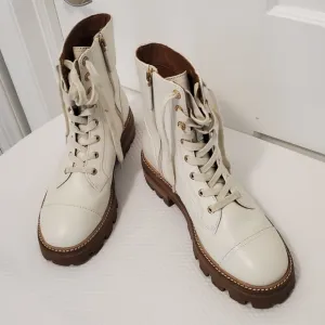 Kate Spade New York Merritt Lug Nappa Laceup Leather Boots Size 11