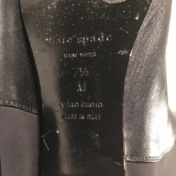 Kate Spade Olivia Women’s Black Italian Leather Riding Equestrian Pull On Boots