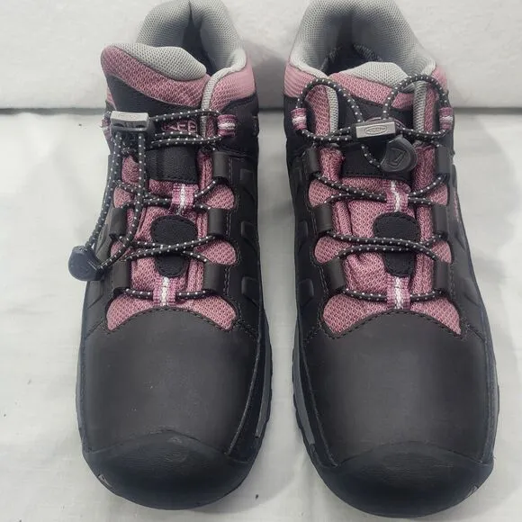 Keen Dry Waterproof Girl's Pink &amp; Gray Ankle Hiking Boots Size 7 New