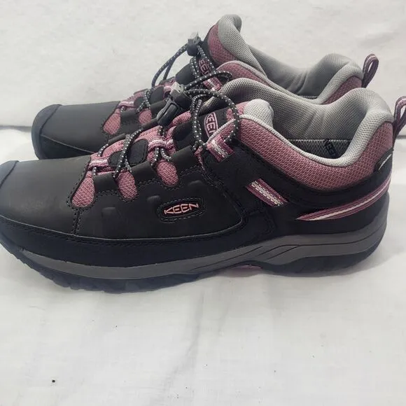 Keen Dry Waterproof Girl's Pink &amp; Gray Ankle Hiking Boots Size 7 New