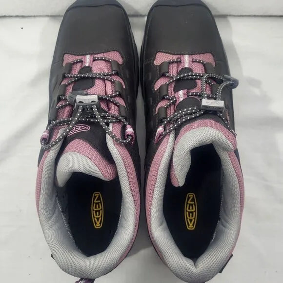 Keen Dry Waterproof Girl's Pink &amp; Gray Ankle Hiking Boots Size 7 New