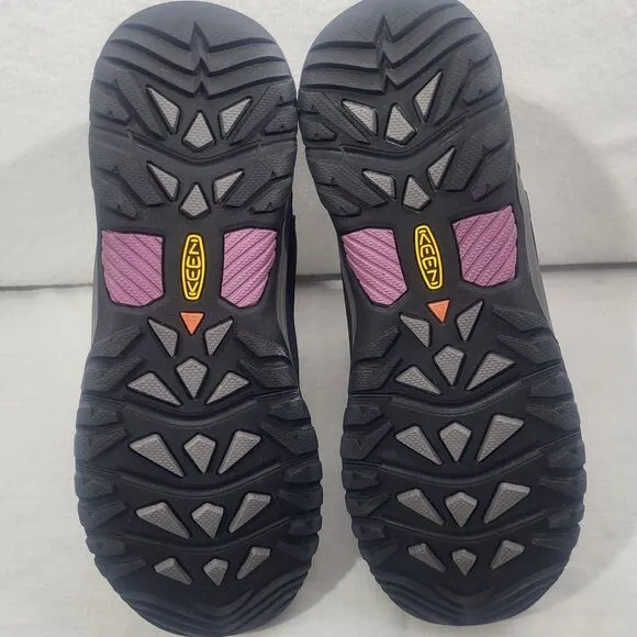 Keen Dry Waterproof Girl's Pink &amp; Gray Ankle Hiking Boots Size 7 New