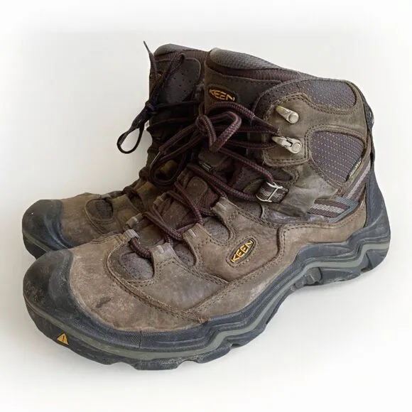 Keen Durand II Boots Men's 11.5 Brown Waterproof Mid Top Hiking USA Made*