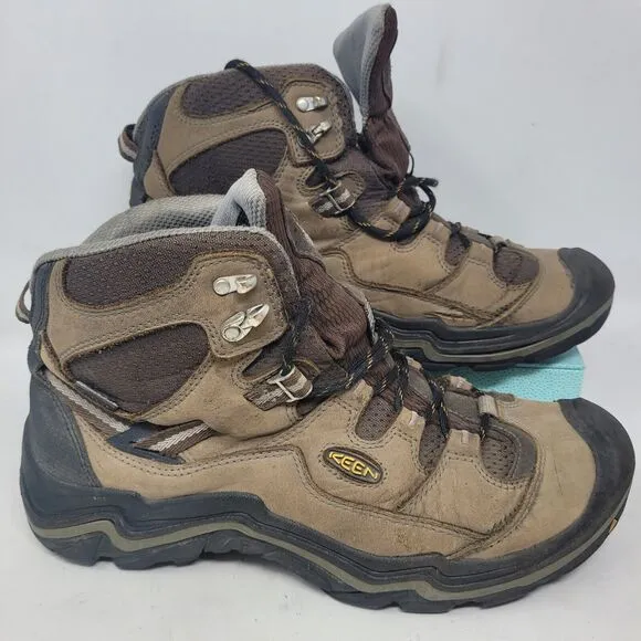 Keen Durand II Waterproof Hiking Boots Brown Black Mens Sz 10.5 1011550 USA-Made
