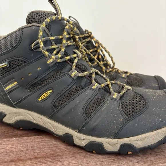 KEEN Koven Waterproof Mid Hiking Boots Men Size 12 Leather Outdoor Trail Camping