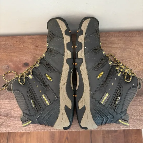 KEEN Koven Waterproof Mid Hiking Boots Men Size 12 Leather Outdoor Trail Camping