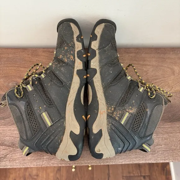 KEEN Koven Waterproof Mid Hiking Boots Men Size 12 Leather Outdoor Trail Camping