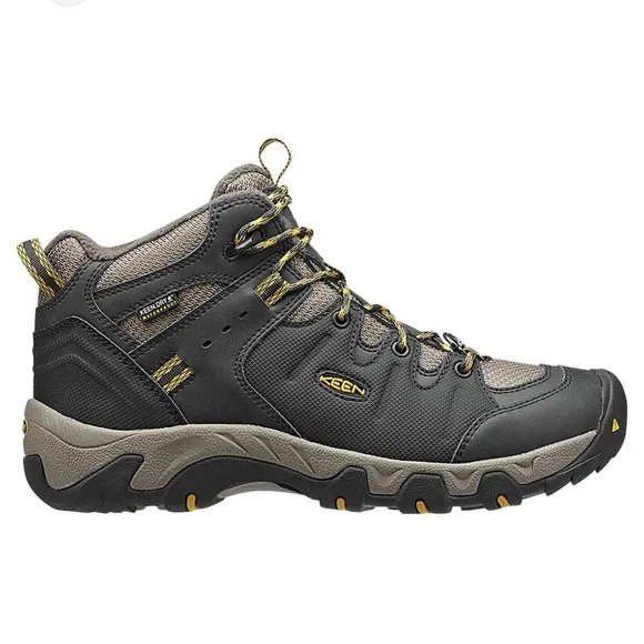 KEEN Koven Waterproof Mid Hiking Boots Men Size 12 Leather Outdoor Trail Camping
