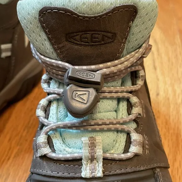 KEEN Unisex Youth Ridge Flex Mid Height Waterproof Leather Hiking Boots Size 3