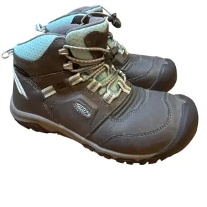 KEEN Unisex Youth Ridge Flex Mid Height Waterproof Leather Hiking Boots Size 3