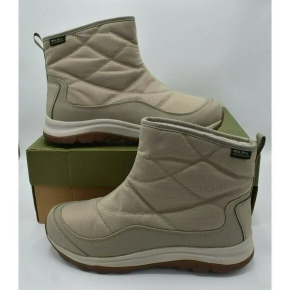 Keen Women Size 8.5 Terradora II Waterproof Ankle Pull On Taupe Birch Snow Boots