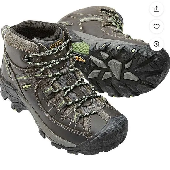 KEEN 1014997 Targhee II Mid WP Women's Raven Dark Gray Hiking Trail BOOTS
